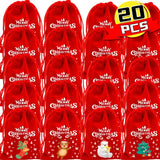 イベント・クリスマス装飾｜クリスマス柄ベルベット巾着バッグセット(XS/S/M/L)