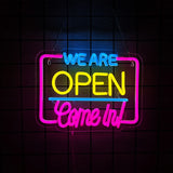 WE ARE OPEN Come In!　LEDネオンサイン