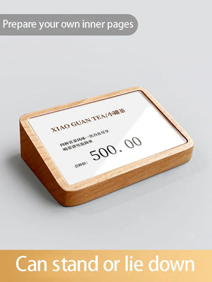 無垢材縦型カードホルダーディスプレイ