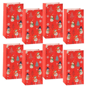 イベント・クリスマス装飾｜クリスマス柄紙製バッグセット(8個)