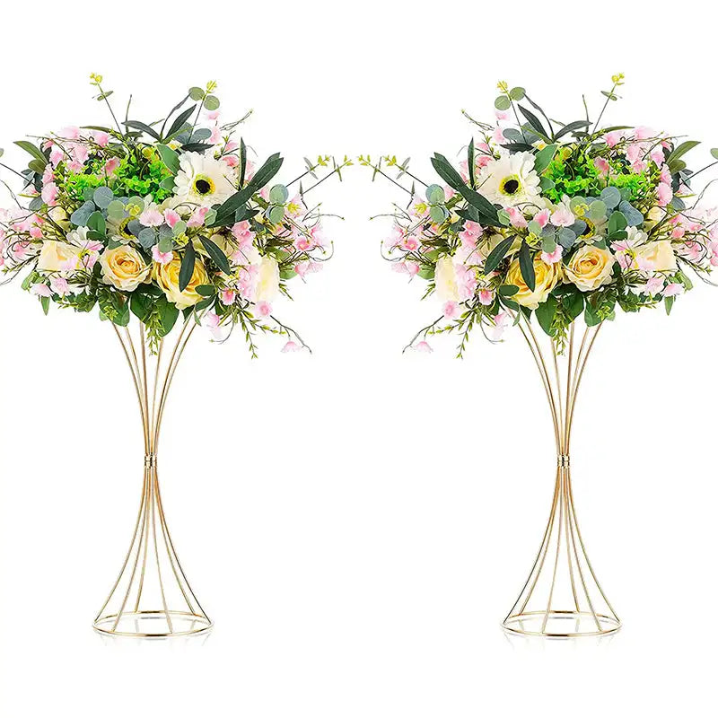 結婚式・インテリア装飾｜ゴールドアイアン製花瓶2個セット
