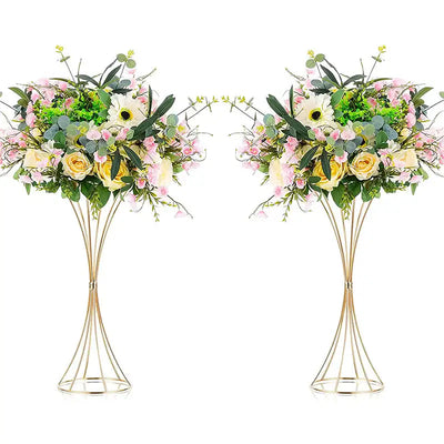結婚式・インテリア装飾｜ゴールドアイアン製花瓶2個セット｜誉PRINTING