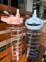 |イベント・ノベルティ用品 |大容量！ ストロー付きクリアーカラーウォーターボトル | 2000ml