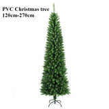 高級人工クリスマスツリー・PVC・鉛筆型・細身ペン型ポール