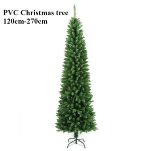 高級人工クリスマスツリー・PVC・鉛筆型・細身ペン型ポール