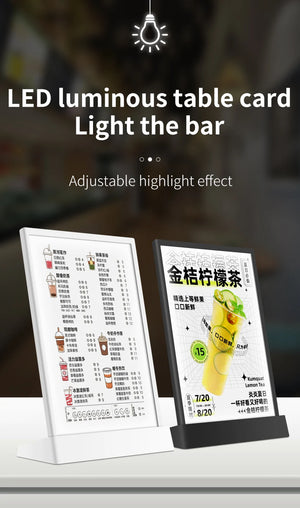 A4 USB LEDメニュースタンドライト