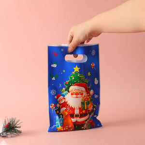 イベント・クリスマス装飾｜ビニール製クリスマス柄ギフトバッグ (50枚入 )