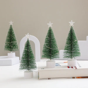 LEDライト付きミニクリスマスツリー 卓上装飾