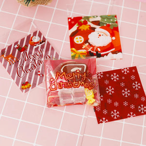イベント・クリスマス装飾｜クリスマス柄ギフトバッグセット(100個入)