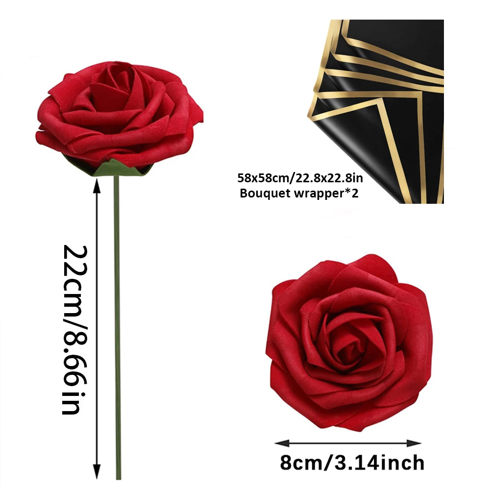 バラ造花 25個セット ウェディング装飾用