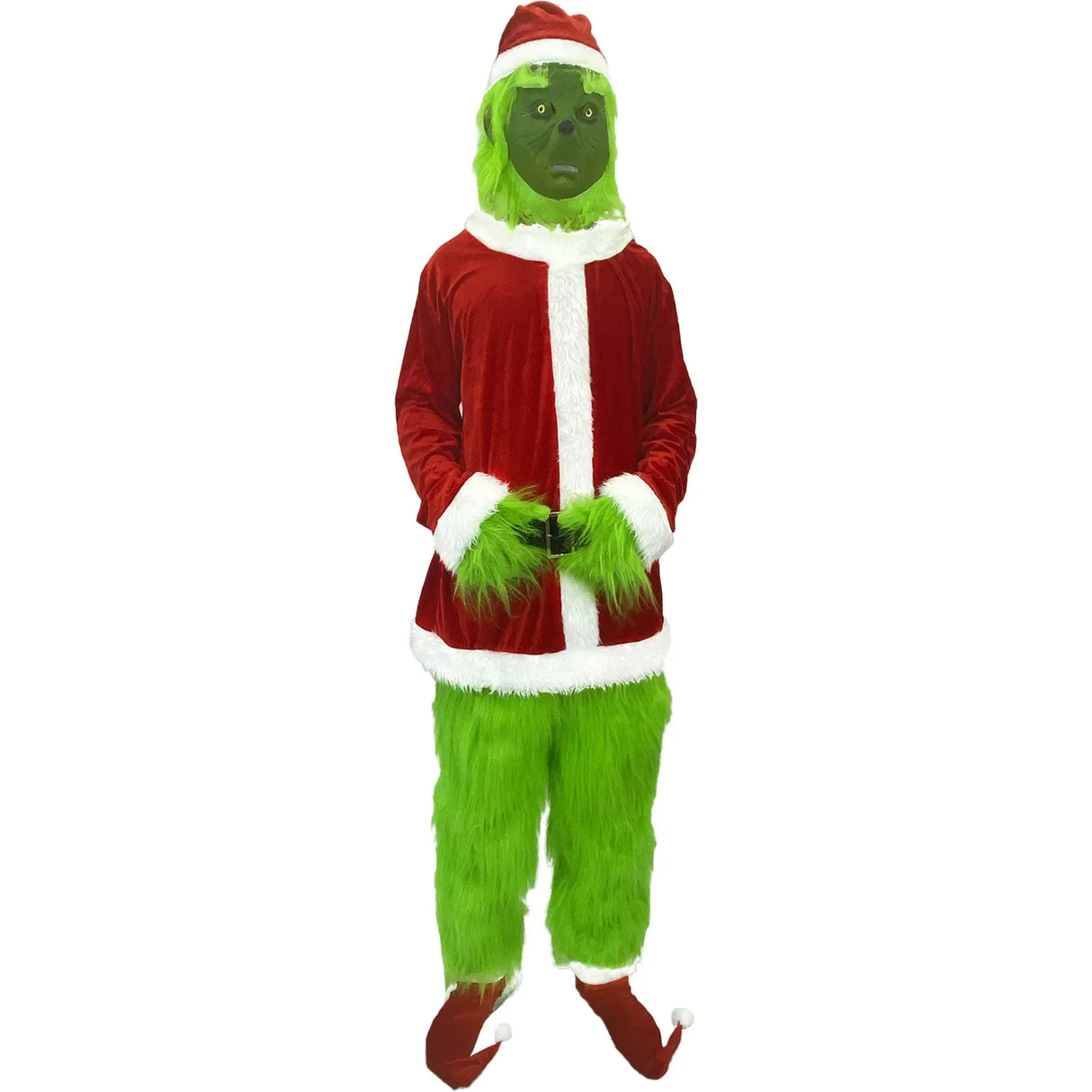 イベント・クリスマスグッズ｜アニメグリンチ風サンタコスプレセット(S-M/L-XL/2XL-3XL/4XL-5XL)