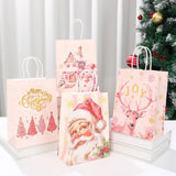 イベント・クリスマス装飾｜クリスマスクラフト紙ギフトバッグセット(4枚入)
