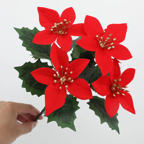 【クリスマス用装飾】ポインセチア造花