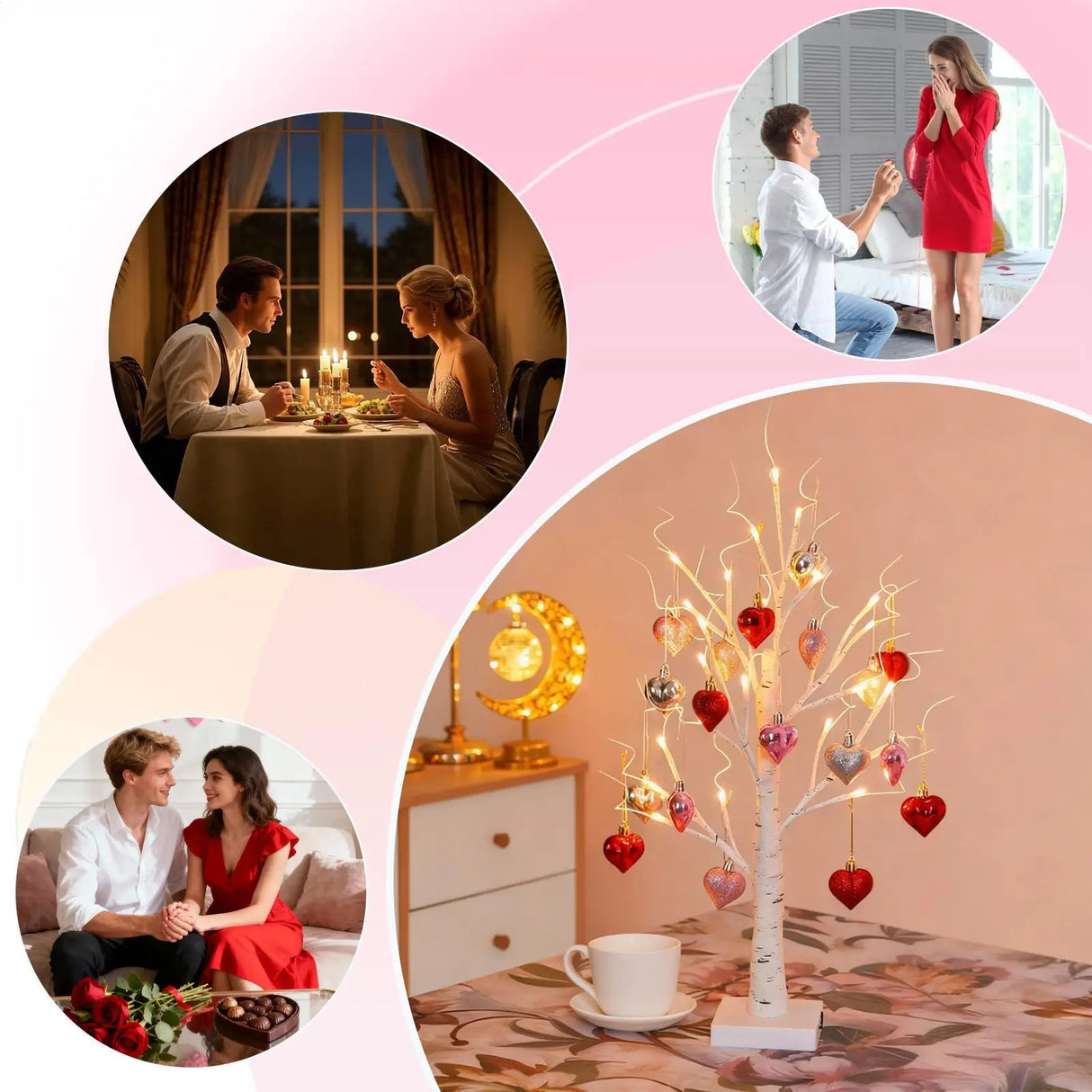 USB＆バッテリー式LEDバーチツリーライト