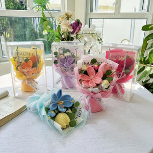 手作りかぎ針編みの花束 母の日ギフト