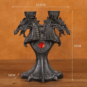 イベント・ハロウィングッズ｜中世ドラゴン樹脂製キャンドルスタンド