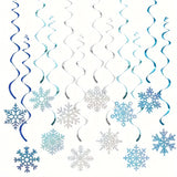 イベント・クリスマス装飾｜青銀雪結晶装飾24個セット