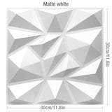 【DIY用】３D幾何学柄 石膏壁面風ステッカー(12pcs）