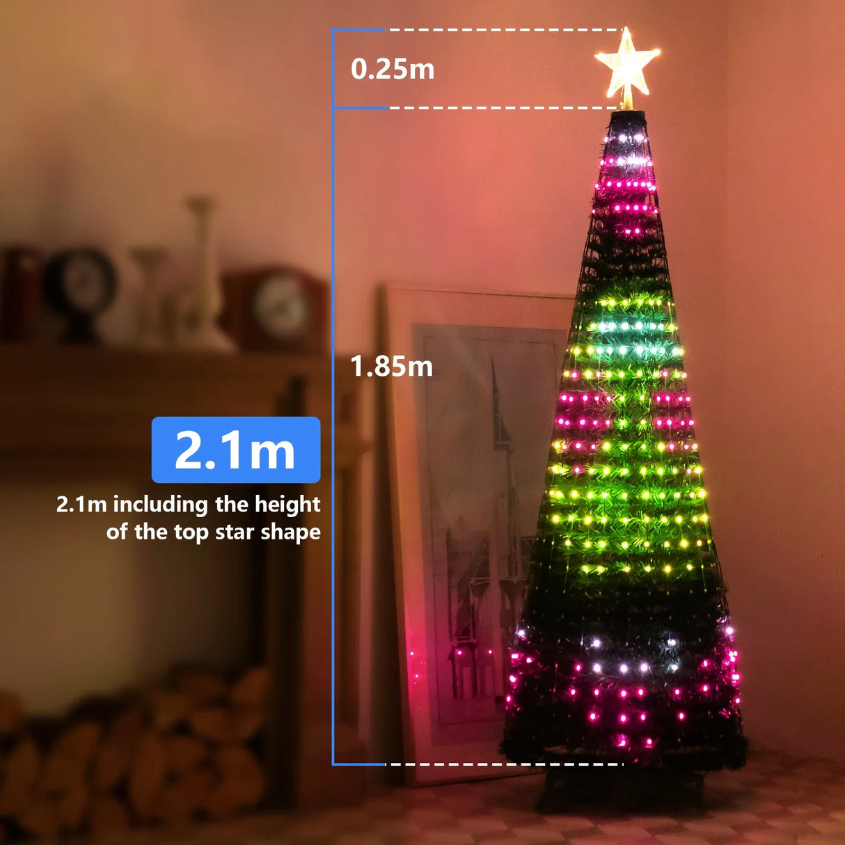 イベント・クリスマス装飾｜ツリーイルミネーション＆スターライト(1.5M/1.8M/2.1M)