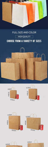 |ノベルティ用品 | ハンドル付きクラフト紙ギフトバッグ 50個セット