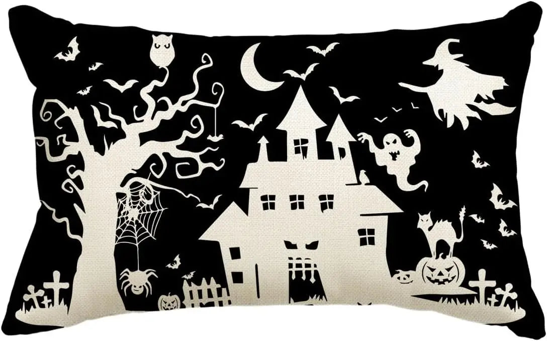 イベント・ハロウィングッズ｜リネンクッションカバー30x50cm