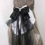イベント・ハロウィングッズ｜メイド風 特大リボンヘアアクセサリー