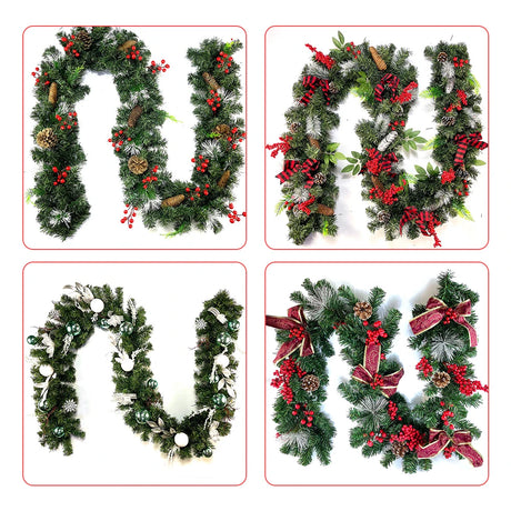 イベント・クリスマス装飾｜蝶結び付きクリスマスガーランド