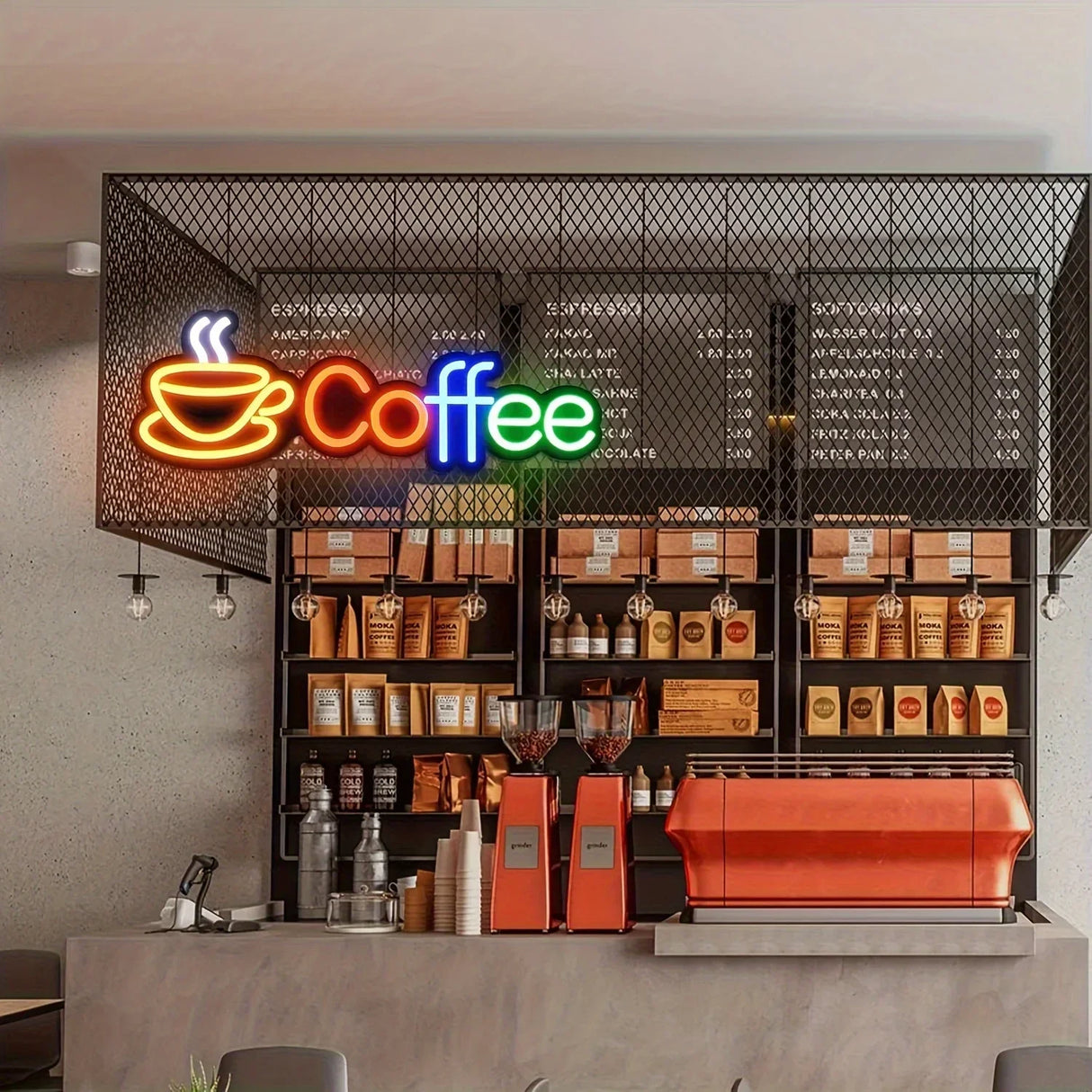 Coffee レインボーLEDネオンサイン（ネオン看板）