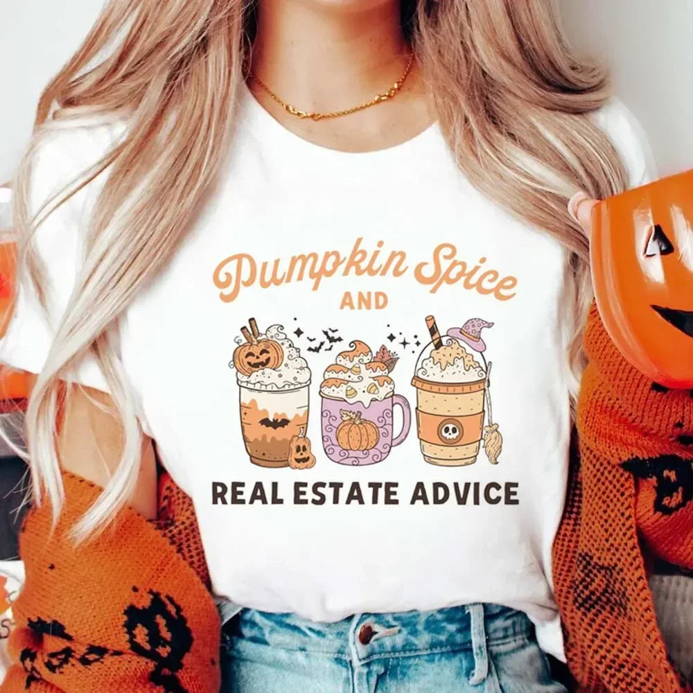 イベント・ハロウィングッズ｜ハロウィン パンプキンスイーツ柄Tシャツ（S～3XL）