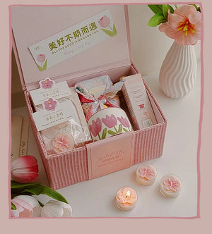 ピンクピーチブロッサム香りのティーライトキャンドル4個セット