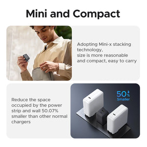| イベント・ノベルティー用品 |  ミニ USB-C 充電器２ポート/20W