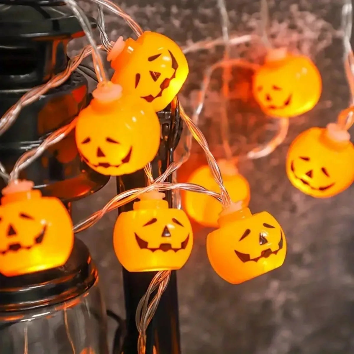 イベント・ハロウィン装飾｜LEDかぼちゃ型ランタン（1.5M / 3M）