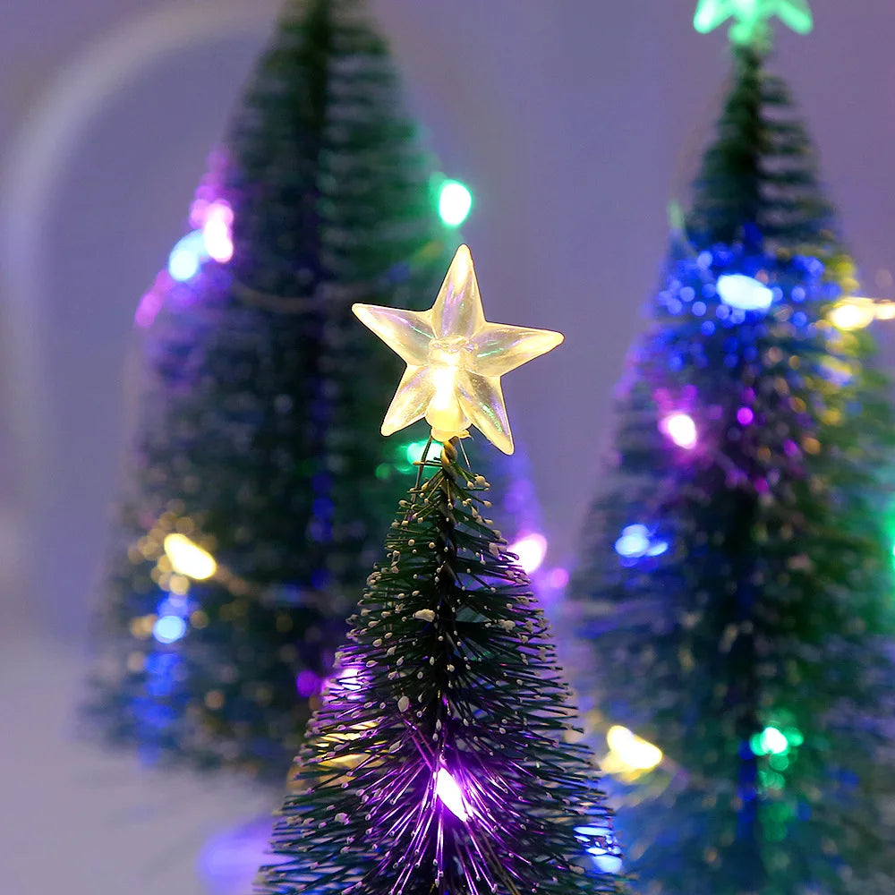 LEDライト付きミニクリスマスツリー 卓上装飾