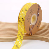 ゴールド箔LOVEグログランリボン 50ヤード