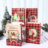 イベント・クリスマス装飾｜クリスマスクラフト紙ギフトバッグセット(4枚入)