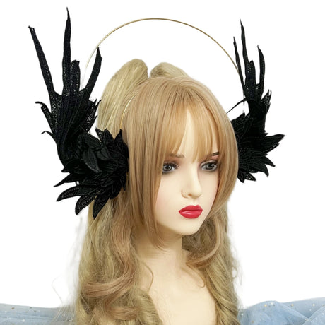 イベント・ハロウィングッズ｜エンジェル風ヘアクリップ