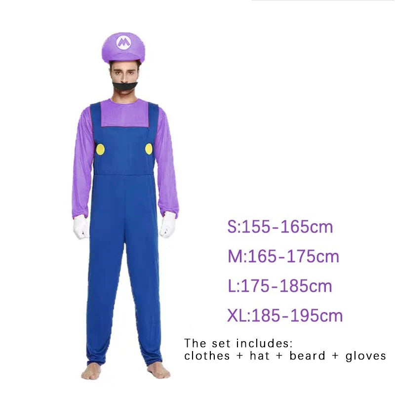 イベント・ハロウィングッズ｜マリオ＆ルイージ 仮装セット（S/M/L/XL）