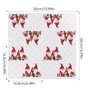 |クリスマスグッズ・ ノベルティ用品 | サンタ柄ナプキン 20枚入り| 33x33c