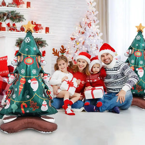 イベント・クリスマス装飾｜サンタ装飾付き3Dクリスマスツリーバルーン