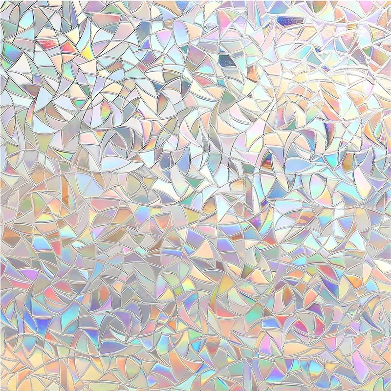 3Dステンドグラス風ウィンドウフィルム （UVカット・接着剤不要タイプ）