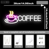 オープンコーヒーLEDネオンサイン（ネオン看板）