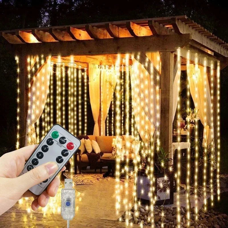 イベント・クリスマス装飾｜LEDカーテンライト USB接続(幅3M/6M)
