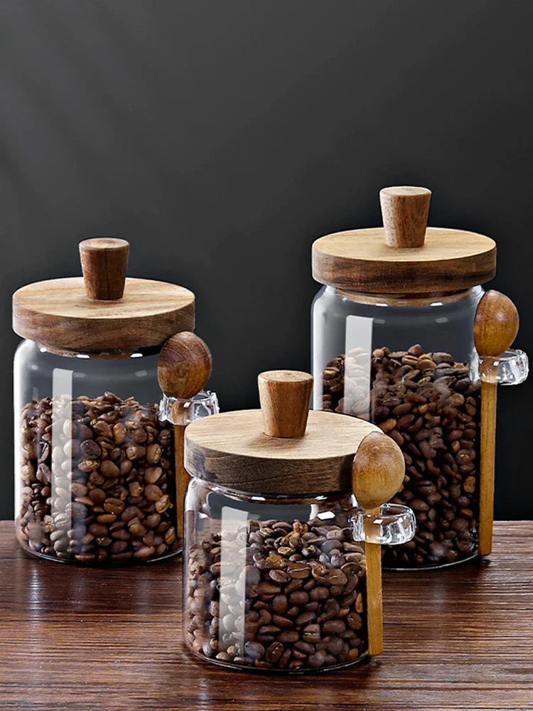 |イベント・ノベルティ用品 | ガラスシールと木製蓋付き保存瓶 | 400ml/600ml/900ml
