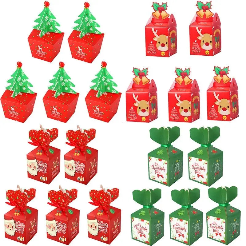 イベント・クリスマス装飾｜手さげ型・ボックス型 ギフト用バックセット(4pcs/5pcs)