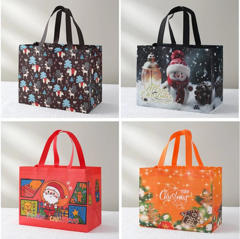 イベント・クリスマス装飾｜防水ギフト用クリスマス柄トートバッグ