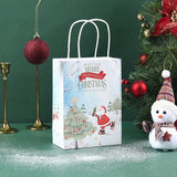 イベント・クリスマス装飾｜クリスマス柄クラフト紙バッグセット(S/M)