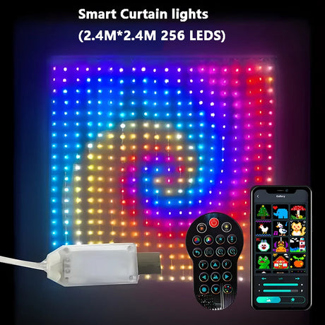 イベント・クリスマス装飾｜Bluetooth対応スマートカーテンライト(幅1.6～3M)
