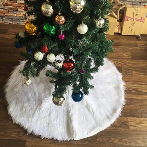 イベント・クリスマス装飾｜ふわふわフェイクファーのクリスマスツリースカート