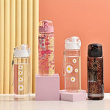 |イベント・ノベルティ用品 | 漏れ防止 デイジー柄入りクリアーボトル | 800ml