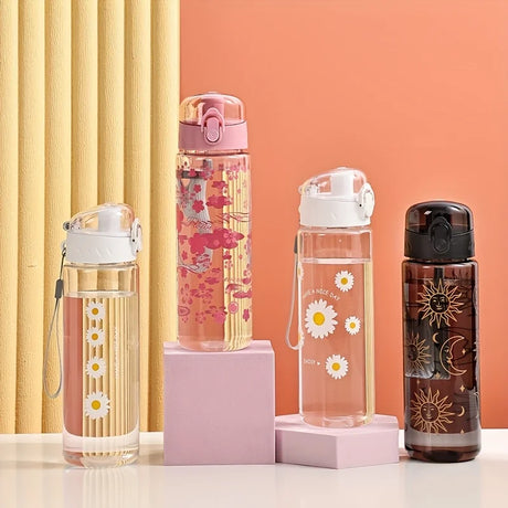 |イベント・ノベルティ用品 | 漏れ防止 デイジー柄入りクリアーボトル | 800ml